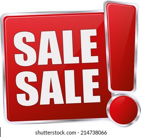 modern red sale sale vector eps10 sign