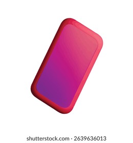 Modern red smartphone mockup gradient screen design