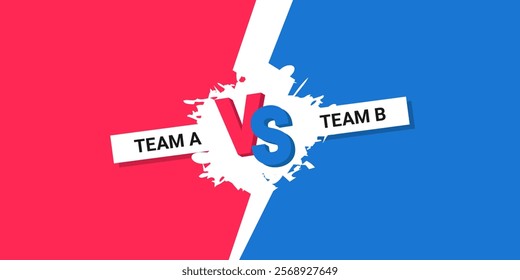 Modern red snd blue versus battle background