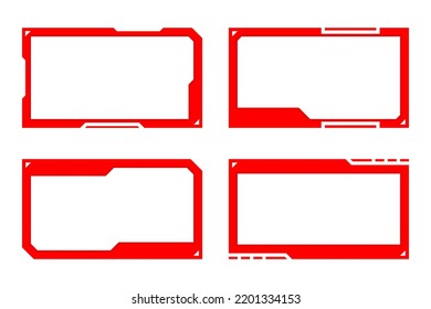 Modern red square frame for digital marketing