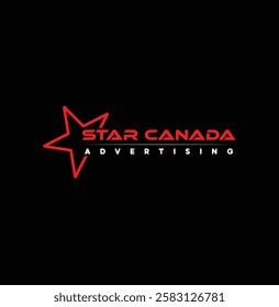 Modern Red Star Marketing Logo with vector
