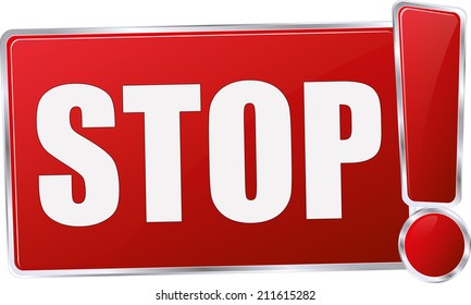 modern red stop sign