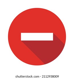 Modern red stop sign. Vector.