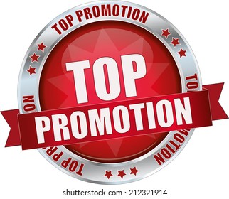 modern red top promotion sign