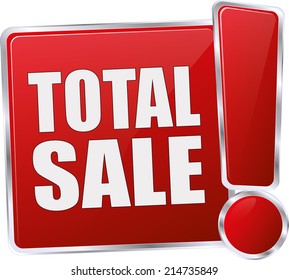 modern red total sale vector eps10 sign