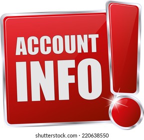 modern red vector eps account info sign