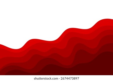 Modern Red Wave Lines Pattern Background. Abstract Business Wallpaper. Futuristic. Technology. Vector Illustration