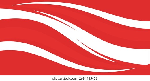 Moderne rote Welle auf weißem Hintergrund Einfache Kurve Hintergrund für Unternehmen mit Platz für Text