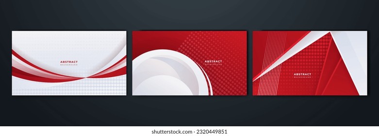 Fondo abstracto moderno rojo y blanco