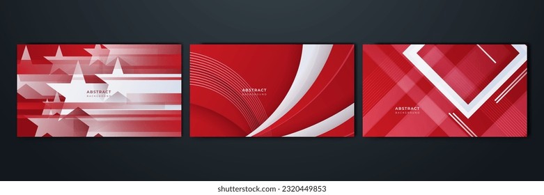 Modern red and white abstract background