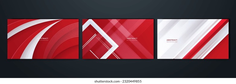 Fondo abstracto moderno rojo y blanco