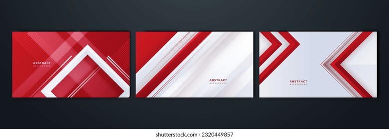 Modern red and white abstract background