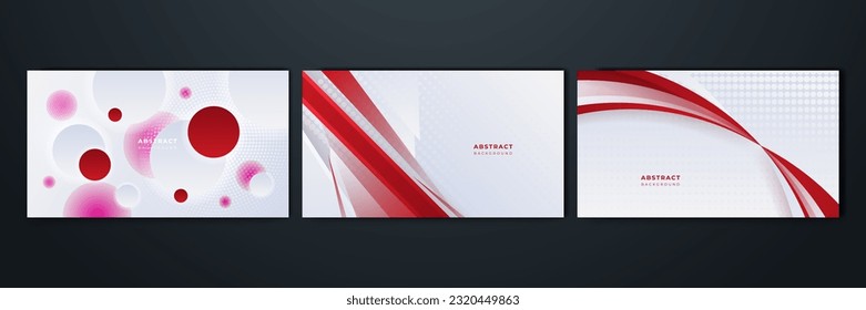 Modern red and white abstract background