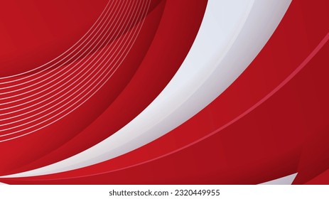 Modern red and white abstract background