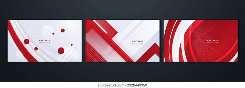 Modern red and white abstract background