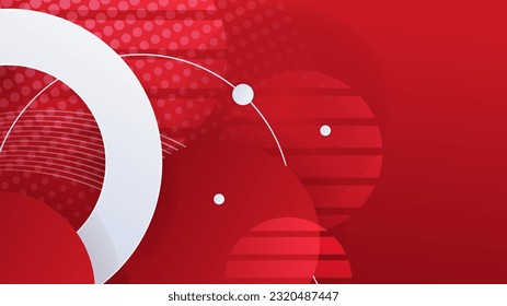 Modern red and white abstract background