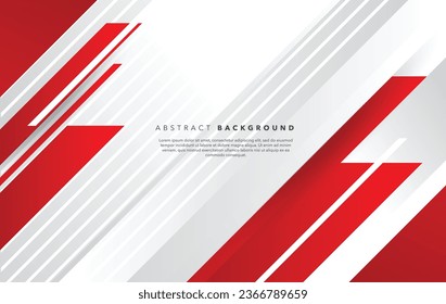 plantilla de diseño de fondo abstracto moderno en rojo y blanco