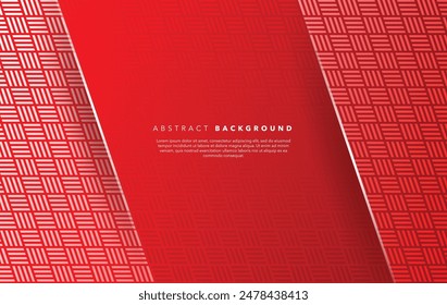 Plantilla de fondo abstracto rojo blanco moderno con sombra