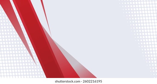 Modern red and white abstract background