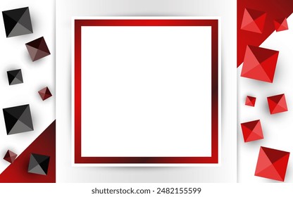 Modern red and white abstract business background vector design
