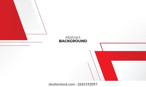 Modern red and white colors gradient abstract with arrow triangle