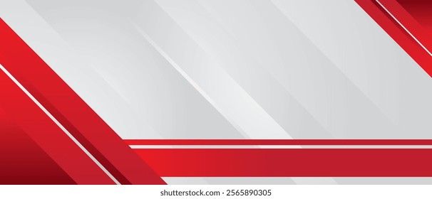 Modern red and white geometric abstract background
