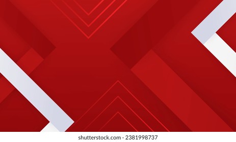 Formas geométricas modernas de color rojo y blanco, brillo de geometría de fondo abstracto y vector de elemento de capa para el diseño de presentación. Demanda para negocios, corporaciones, instituciones, fiestas, fiestas, seminarios y charlas