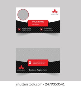 Modern red white Professional Business Card Template Elegant Modern Recent Creative Corporate Present Design Luaury Fleshpots Personal visiting card with company logo Clean Futuristic Double-sided