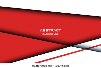 sombra blanca roja moderna con un fondo abstracto diagonal combinado. vector eps10