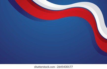 Onda branca vermelha moderna no projeto de fundo azul para o certificado