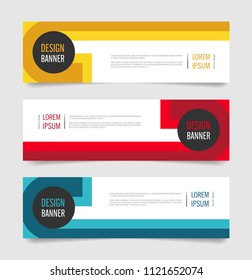 Modern Red,Orange and Blue color banner design. Web banner template vector design.
