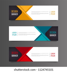 Modern Red,Orange and Blue color banner design.