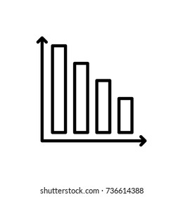 Modern reduction line icon. Premium pictogram isolated on a white background. Vector illustration. Stroke high quality symbol. Decrease icon in modern line style.
