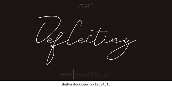 Um design moderno e reflexivo com formas de letra suaves e fluidas.