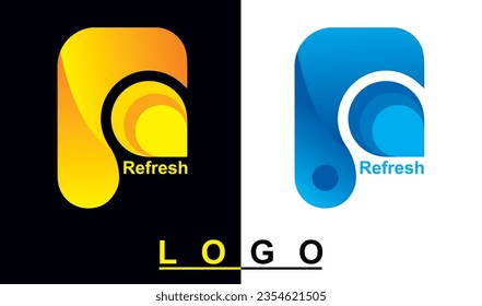 Vector de diseño de logotipo de actualización moderna, concepto de diseño de logotipo de letra P moderno.