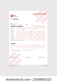 Modern Registration Form cover page