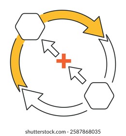 A modern reinforcement learning icon symbolizing AI-driven decision-making, rewards-based learning, and automation. Ideal for machine learning visuals.