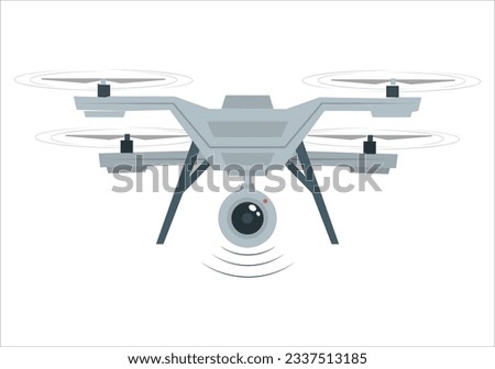 Modern Remote Control Air Drone Flying with action camera. drone photography camera. videography pilot drone. quadcopter with high resolution digital technology camera on the sky. 2174