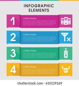 Modern remote infographic template. infographic design with remote icons includes remote control, no signal. can be used for presentation, diagram, annual report, web design. 