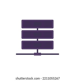 Modern remote server icon. Flat illustration of Modern remote server vector icon isolated on white background