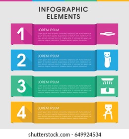 Modern removal infographic template. infographic design with removal icons includes electric razor. can be used for presentation, diagram, annual report, web design.