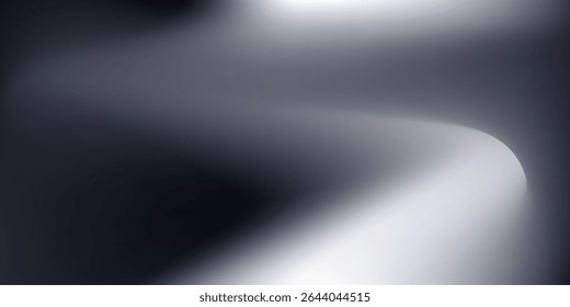 Modern render of illuminated gray colored corridor art modern