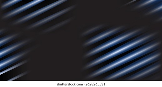 Modern rendering featuring a pattern of white diagonal lines with a blue glow against a dark background abstract simple design