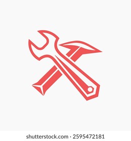 Modern repair tools logo design