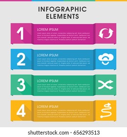 Modern repeat infographic template. infographic design with repeat icons includes update, shuffle. can be used for presentation, diagram, annual report, web design.