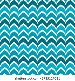 Padrão sem emenda abstrato de Teal Blue da forma repetida moderna de Chevron