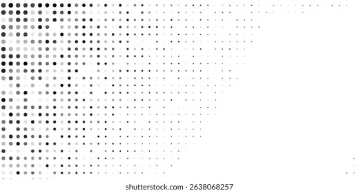 Modern repeating dots gradation simple. Halftone gradient texture. Vanishing polka dot abstract modern simple