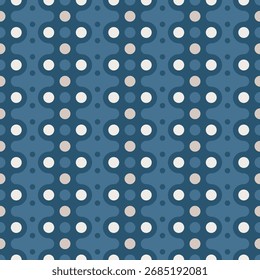 Modern Repeating Rounded Dot and Curve Design Decorative Seamless Pattern