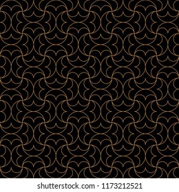 Modern repeating seamless pattern of repeat round shapes. Waves design elements for wallpaper, wrapping paper, background, surface texture and fill, card, templates. Vector illustration