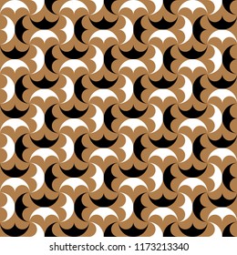 Modern repeating seamless pattern of repeat round shapes. Waves design elements for wallpaper, wrapping paper, background, surface texture and fill, card, templates. Vector illustration